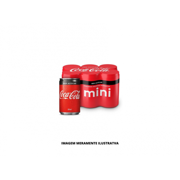 REFRIGERANTE - COCA COLA - LATA 220ML ZERO - FD6